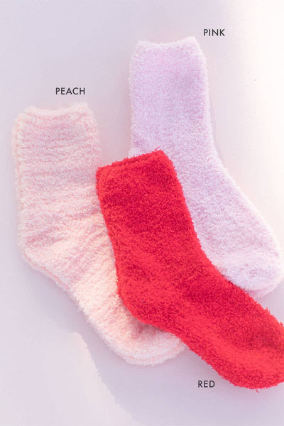 Solid Color Fuzzy Socks-socks-MODE-Couture-Boutique-Womens-Clothing