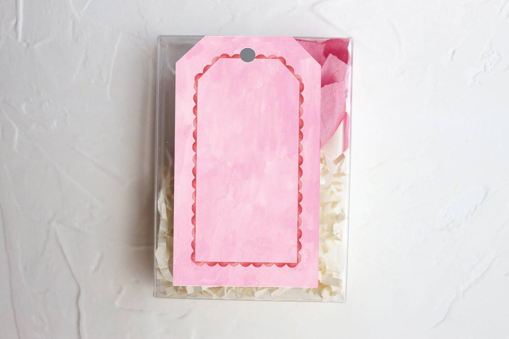Pink and red gift tag-MODE-Couture-Boutique-Womens-Clothing
