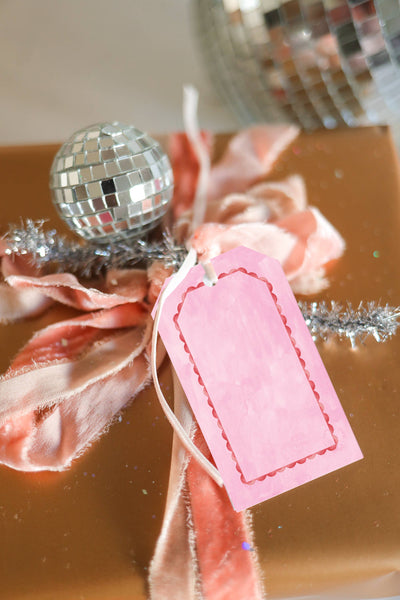 Pink and red gift tag-MODE-Couture-Boutique-Womens-Clothing