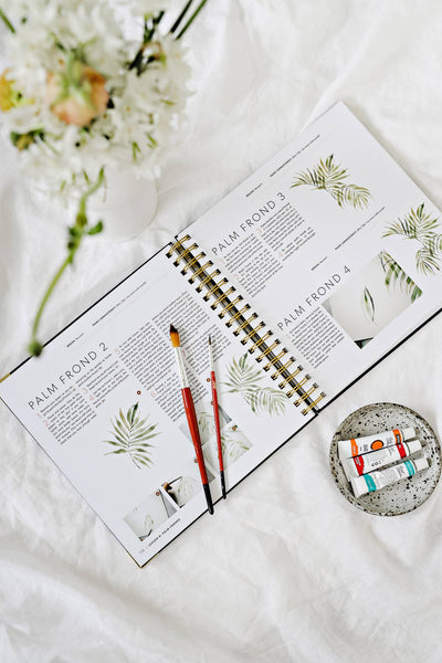 How-to Watercolor Book: Modern Watercolor Botanical (Spiral)-MODE-Couture-Boutique-Womens-Clothing