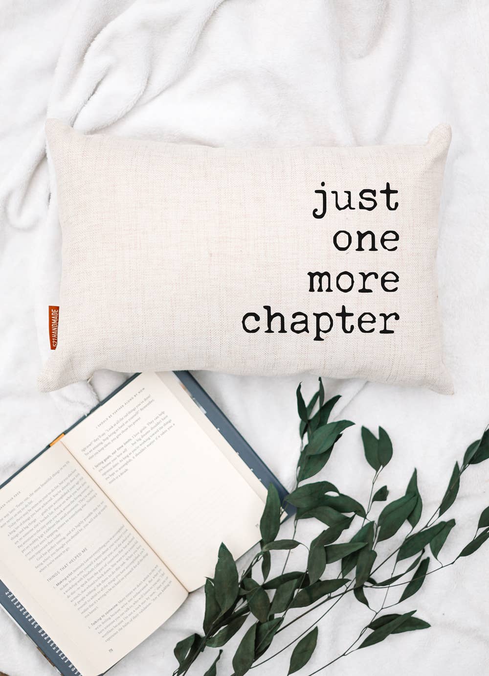 12X18 JUST ONE MORE CHAPTER DECORATIVE LUMBAR THROW PILLOW-PILLOW-MODE-Couture-Boutique-Womens-Clothing