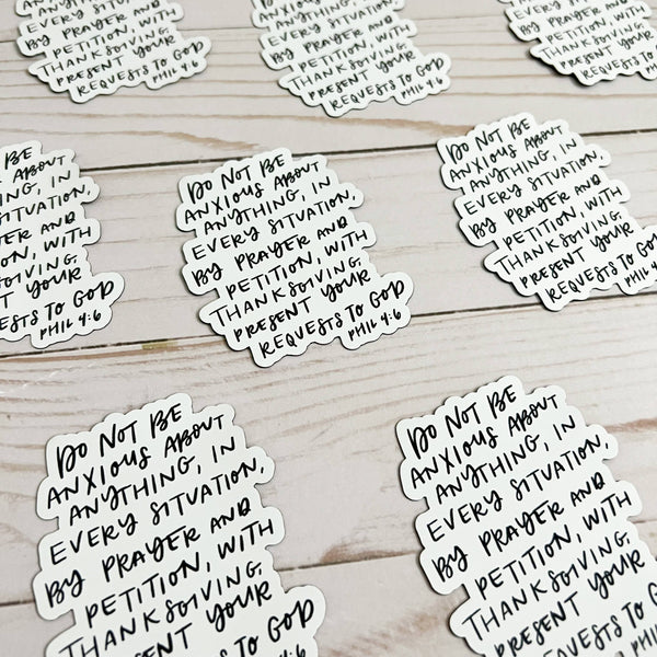 Philippians 4:6 | Fridge magnets | Christian magnet: Black & White-MODE-Couture-Boutique-Womens-Clothing