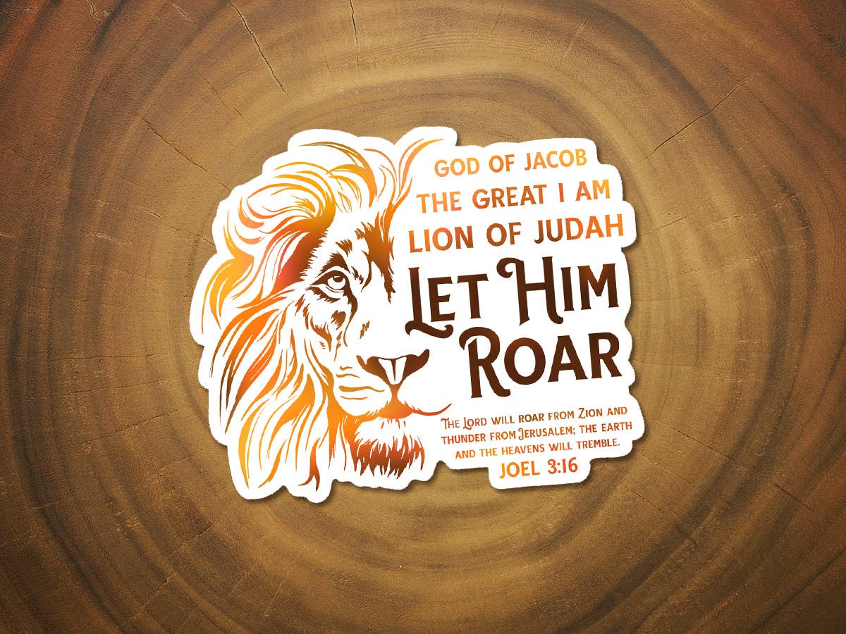 Let Him Roar | Lion of Judah Sticker | Christian Sticker-MODE-Couture-Boutique-Womens-Clothing