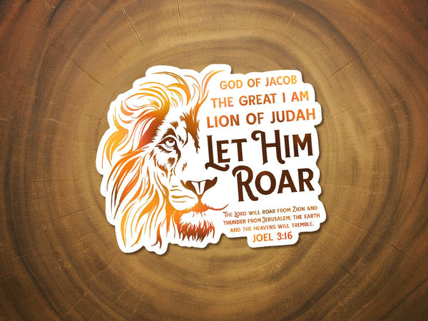 Let Him Roar | Lion of Judah Sticker | Christian Sticker-MODE-Couture-Boutique-Womens-Clothing