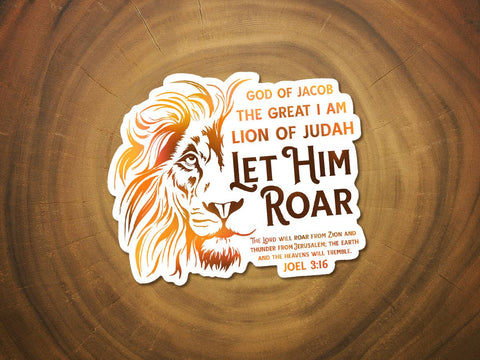 Let Him Roar | Lion of Judah Sticker | Christian Sticker-MODE-Couture-Boutique-Womens-Clothing