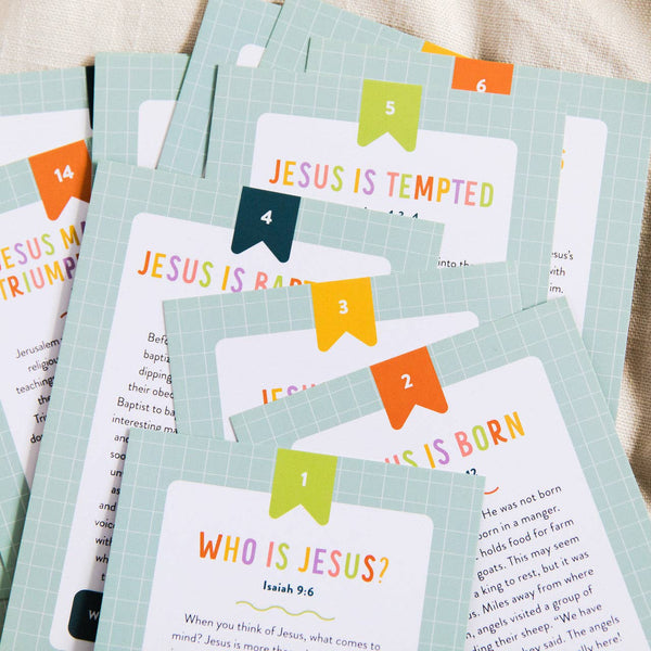 LIFE OF JESUS KIDS CARDS SET-DEVOTIONAL-MODE-Couture-Boutique-Womens-Clothing