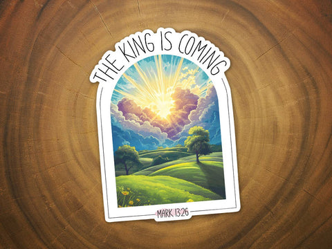 THE KING IS COMING WATERPROOF VINYL STICKER-Sticker/Decal-MODE-Couture-Boutique-Womens-Clothing
