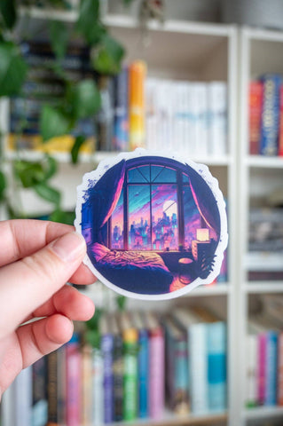 Multi-colored Neon City Vinyl Sticker-MODE-Couture-Boutique-Womens-Clothing