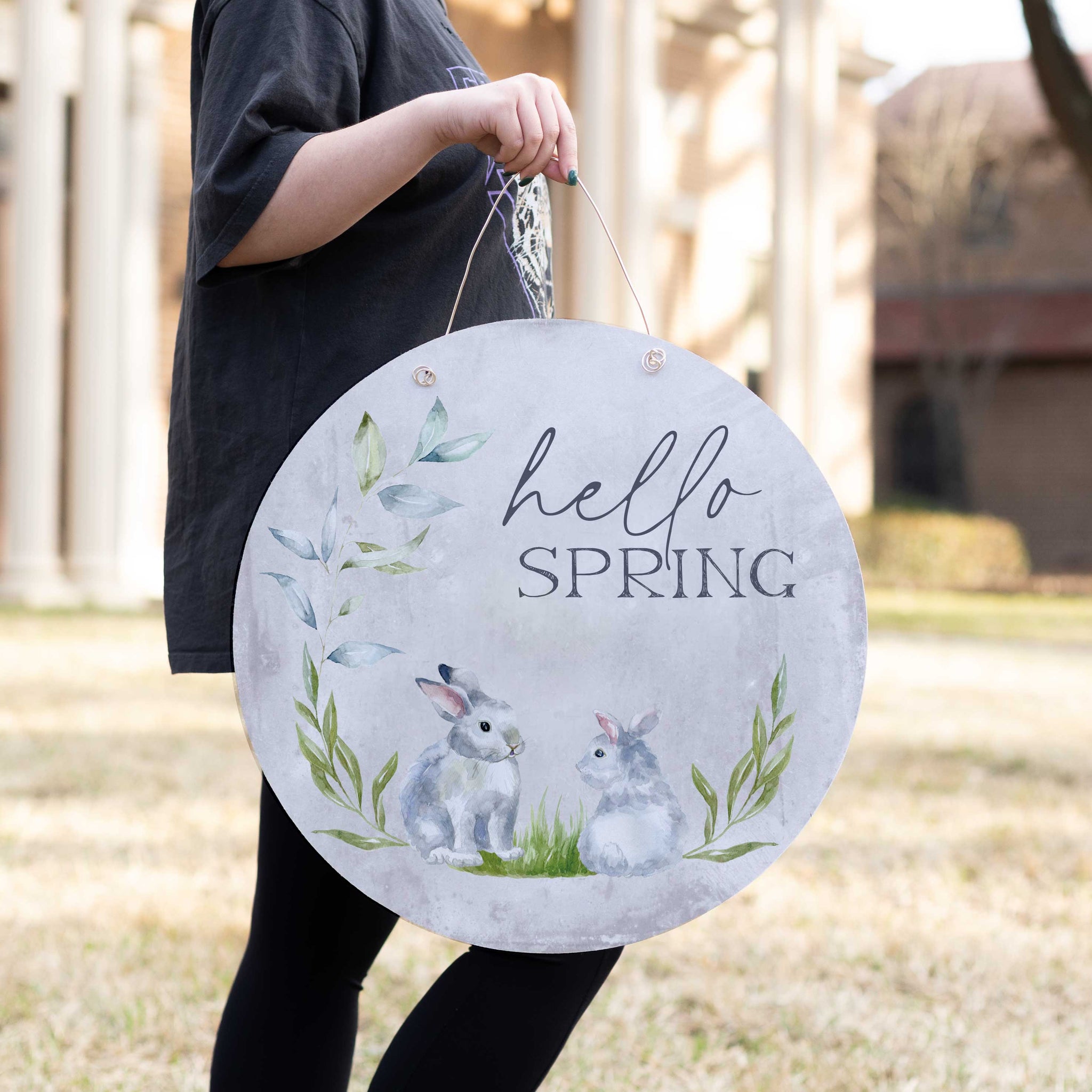 20" HELLO SPRING DOOR HANGER-MODE-Couture-Boutique-Womens-Clothing