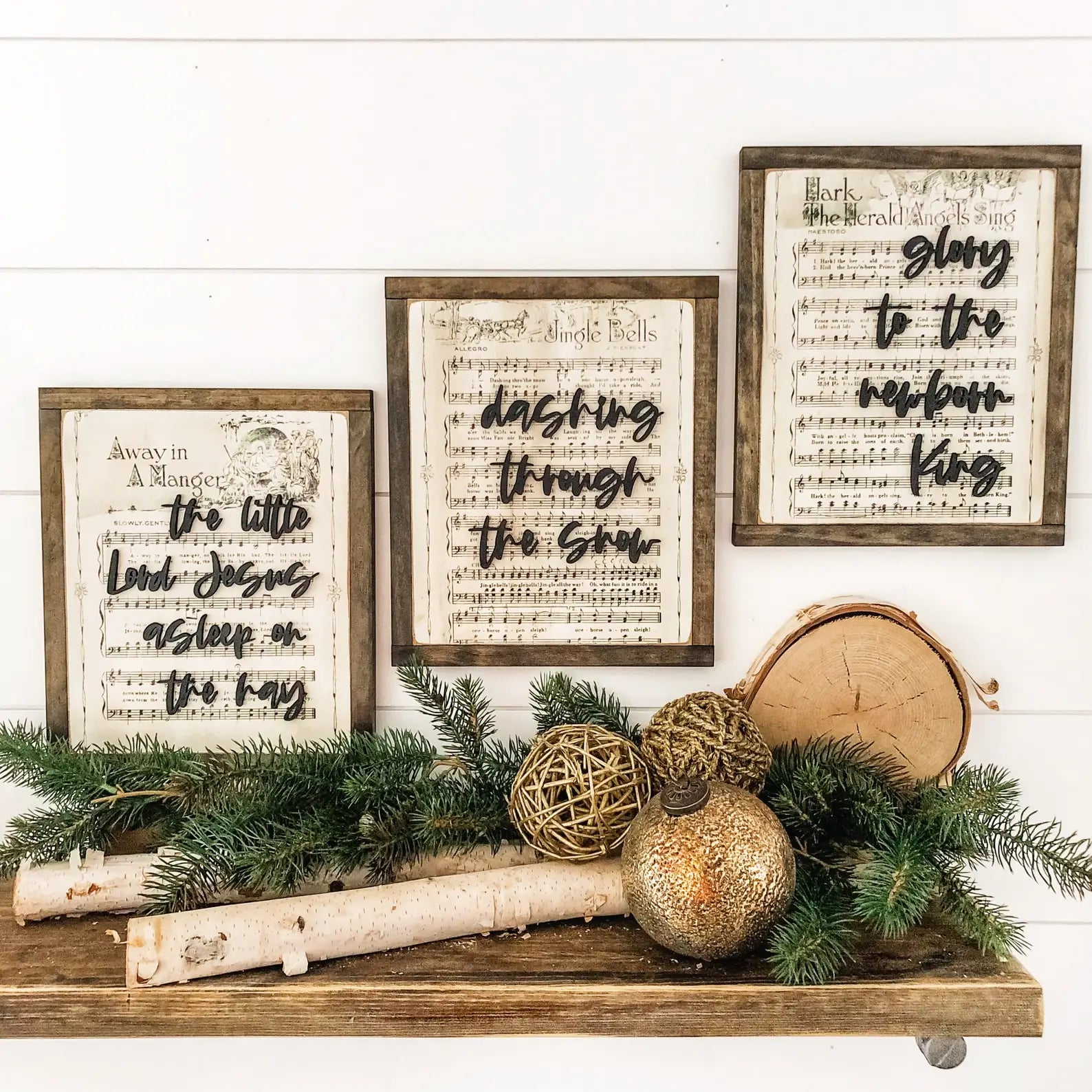 Christmas Carol Vintage Signs: Hark the Herald Angel-MODE-Couture-Boutique-Womens-Clothing