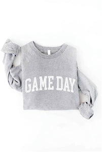GAME DAY GRAPHIC SWEATSHIRT IN ATHLETIC GRAY-Graphic Sweatshirt-MODE-Couture-Boutique-Womens-Clothing
