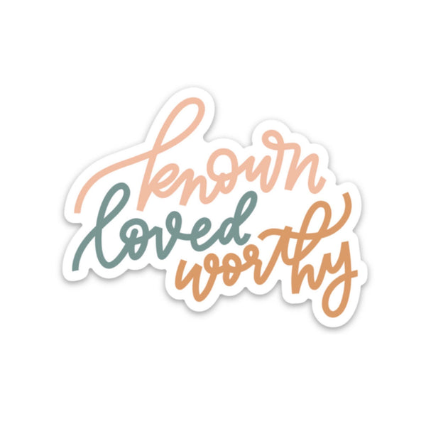 Known loved worthy sticker | Faith stickers & decals-MODE-Couture-Boutique-Womens-Clothing