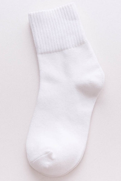 WRINKLE ANKLE BASIC CREW SOCK (MULTI COLORS)-MODE-Couture-Boutique-Womens-Clothing