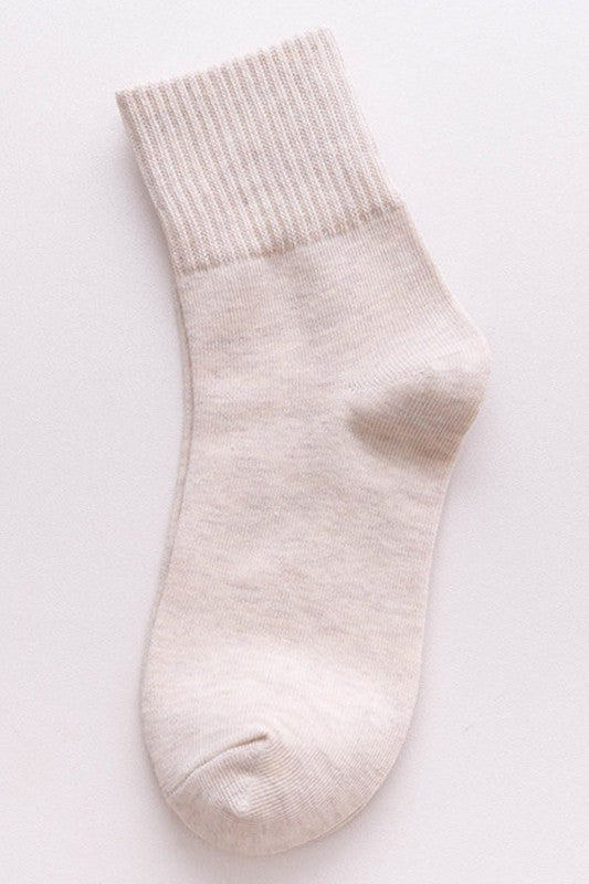 WRINKLE ANKLE BASIC CREW SOCK (MULTI COLORS)-MODE-Couture-Boutique-Womens-Clothing