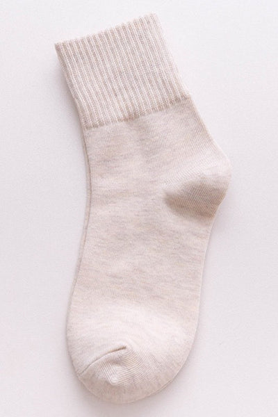 WRINKLE ANKLE BASIC CREW SOCK (MULTI COLORS)-MODE-Couture-Boutique-Womens-Clothing