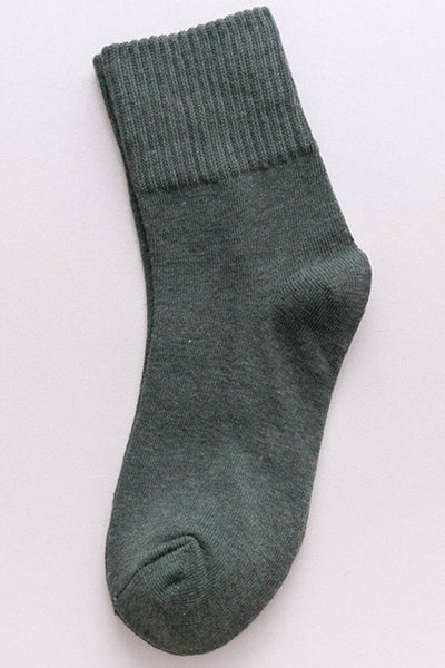WRINKLE ANKLE BASIC CREW SOCK (MULTI COLORS)-MODE-Couture-Boutique-Womens-Clothing