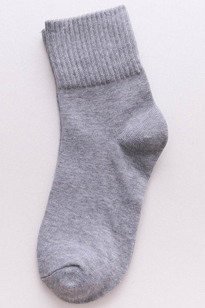 WRINKLE ANKLE BASIC CREW SOCK (MULTI COLORS)-MODE-Couture-Boutique-Womens-Clothing