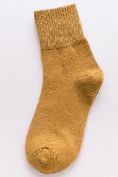 WRINKLE ANKLE BASIC CREW SOCK (MULTI COLORS)-MODE-Couture-Boutique-Womens-Clothing