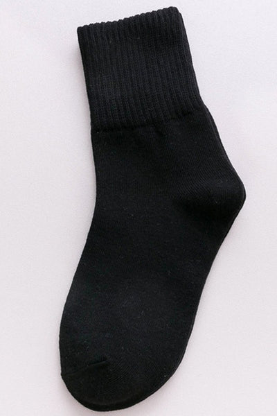 WRINKLE ANKLE BASIC CREW SOCK (MULTI COLORS)-MODE-Couture-Boutique-Womens-Clothing