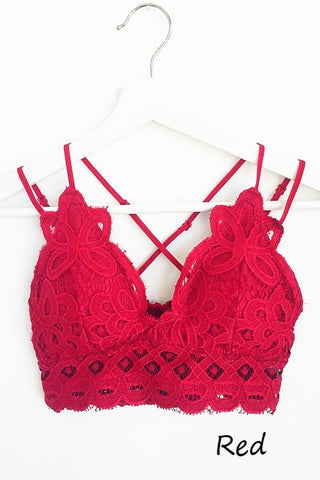 LACE BRALETTE IN RED-BRALETTE-MODE-Couture-Boutique-Womens-Clothing