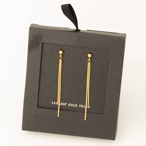 Secret Box Dainty Snake Chain Fringe Earrings-MODE-Couture-Boutique-Womens-Clothing
