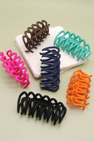 OVERSIZED MATTE HAIR CLAW (MULTI COLORS)-Hair Accessories-MODE-Couture-Boutique-Womens-Clothing