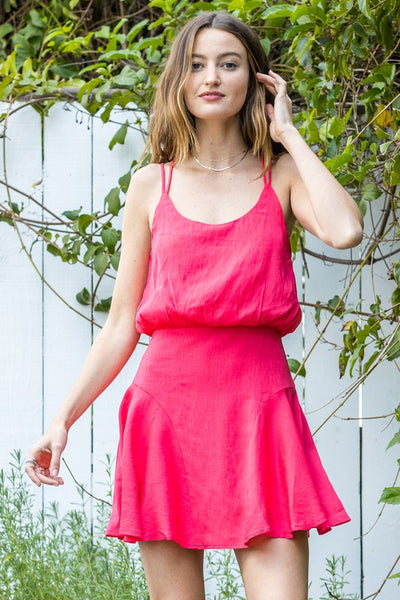 LOVE IS IN THE AIR SLEEVELESS MINI DRESS IN RED-Dresses-MODE-Couture-Boutique-Womens-Clothing