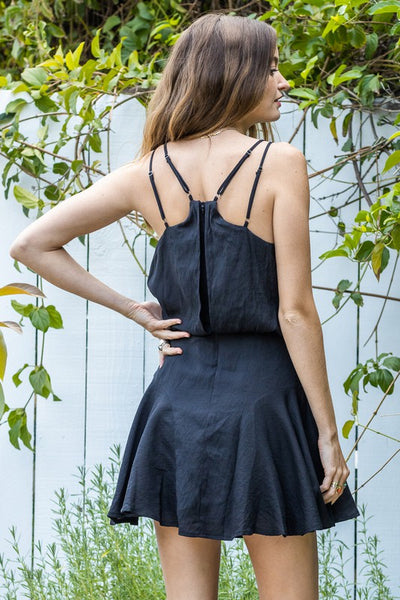 LOVE IS IN THE AIR SLEEVELESS MINI DRESS IN BLACK-Dresses-MODE-Couture-Boutique-Womens-Clothing
