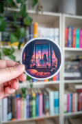 Sunset Neon City Vinyl Sticker-MODE-Couture-Boutique-Womens-Clothing