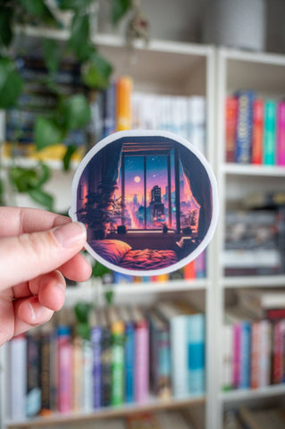Sunset Neon City Vinyl Sticker-MODE-Couture-Boutique-Womens-Clothing