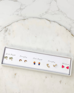 EVERY OCCASION BOX EARRING SET- ENAMELED-MODE-Couture-Boutique-Womens-Clothing