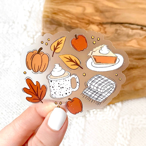 Clear Fall Favorites 3x3 in. Sticker-MODE-Couture-Boutique-Womens-Clothing