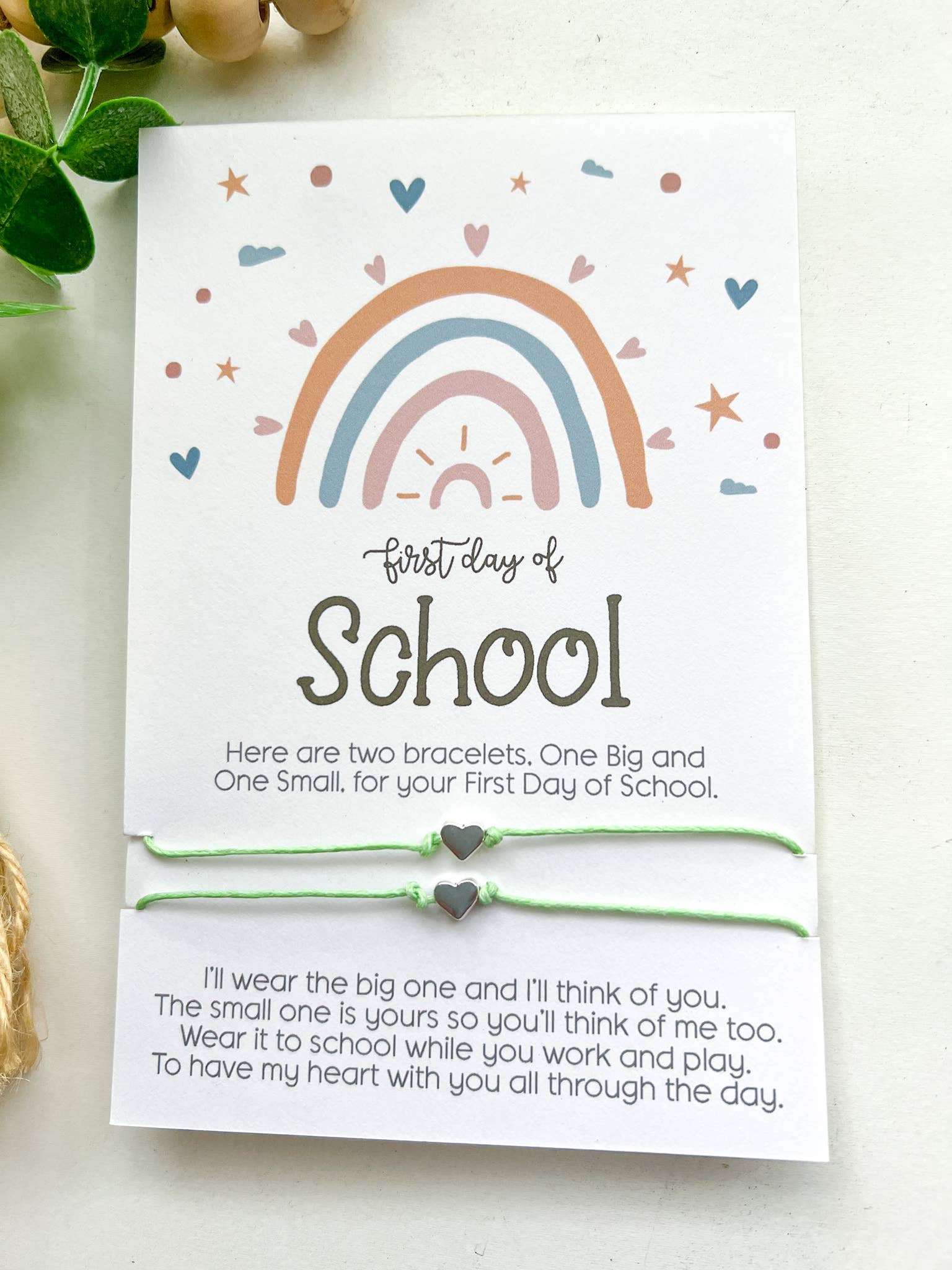 BOHO RAINBOW BACK TO SCHOOL WISH BRACELET IN AQUA-MODE-Couture-Boutique-Womens-Clothing