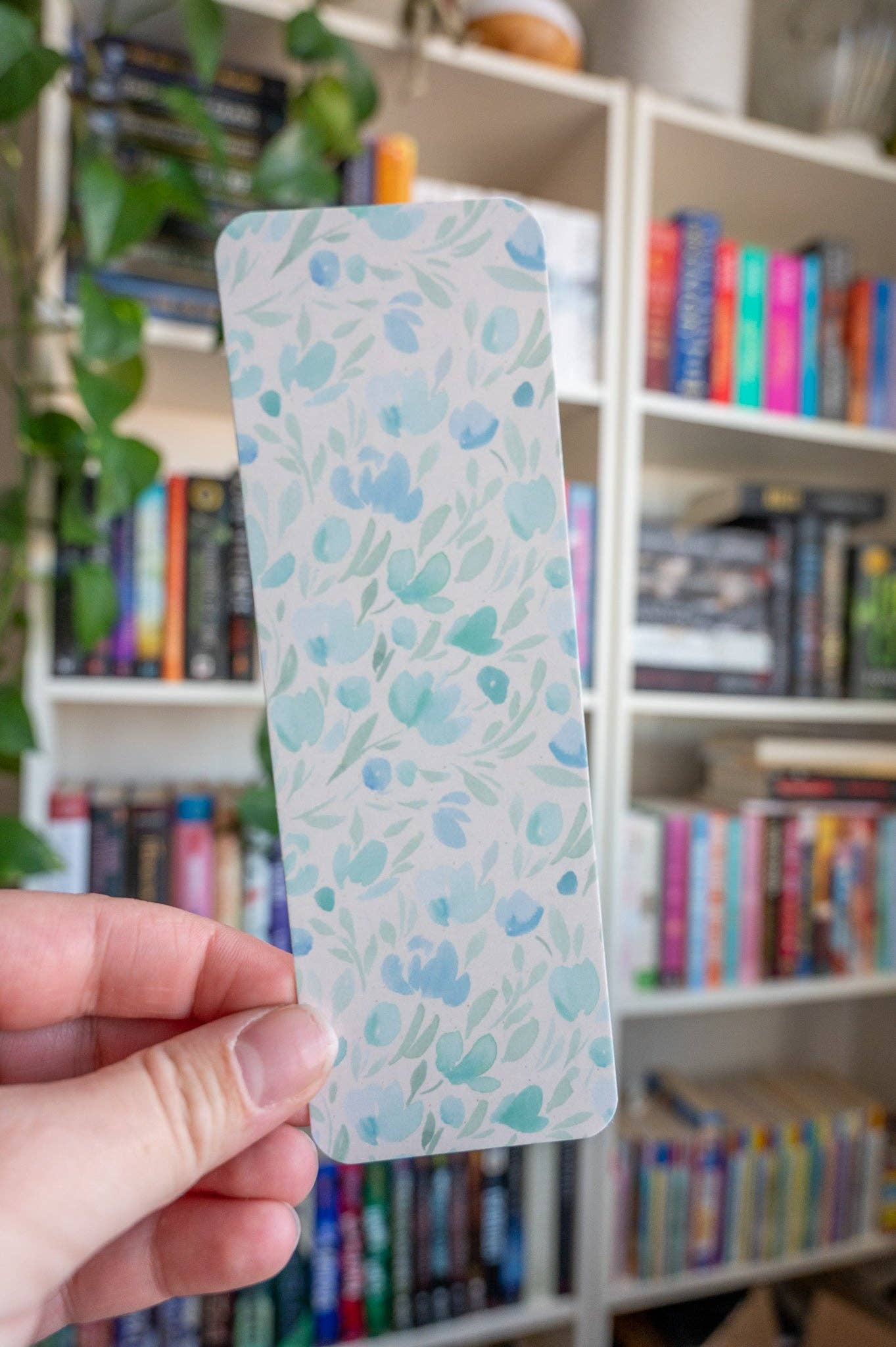 Blue and Green Floral Watercolor Bookmark-MODE-Couture-Boutique-Womens-Clothing