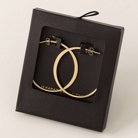 Secret Box Metallic Open Hoop Earrings-MODE-Couture-Boutique-Womens-Clothing