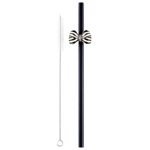 Bow Straw - Matte Black-MODE-Couture-Boutique-Womens-Clothing