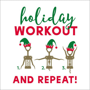 Funny Christmas Cocktail Napkins | Holiday Workout - 20ct: Default Title-MODE-Couture-Boutique-Womens-Clothing