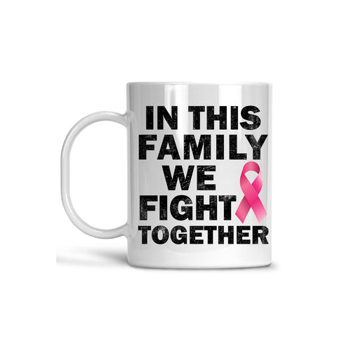 WE FIGHT TOGETHER BREAST CANCER AWARENESS MUG-Mugs-MODE-Couture-Boutique-Womens-Clothing