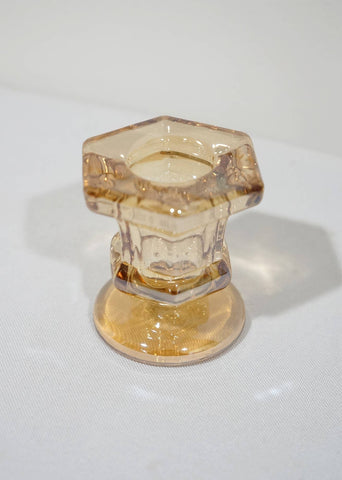 ROMADEDI GLASS TAPER CANDLESTICK HOLDER IN AMBER-MODE-Couture-Boutique-Womens-Clothing