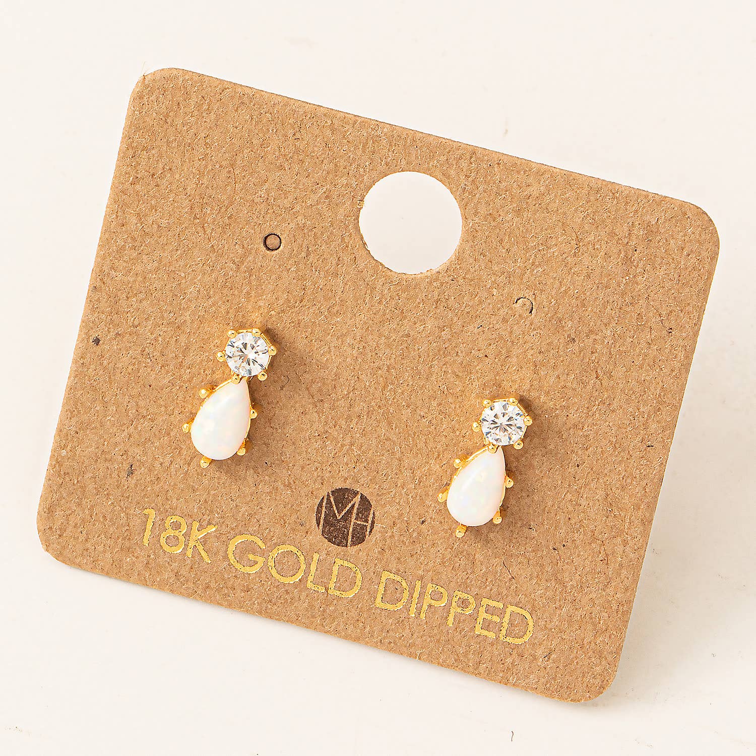 Mini Opal Teardrop Stud Earrings-MODE-Couture-Boutique-Womens-Clothing