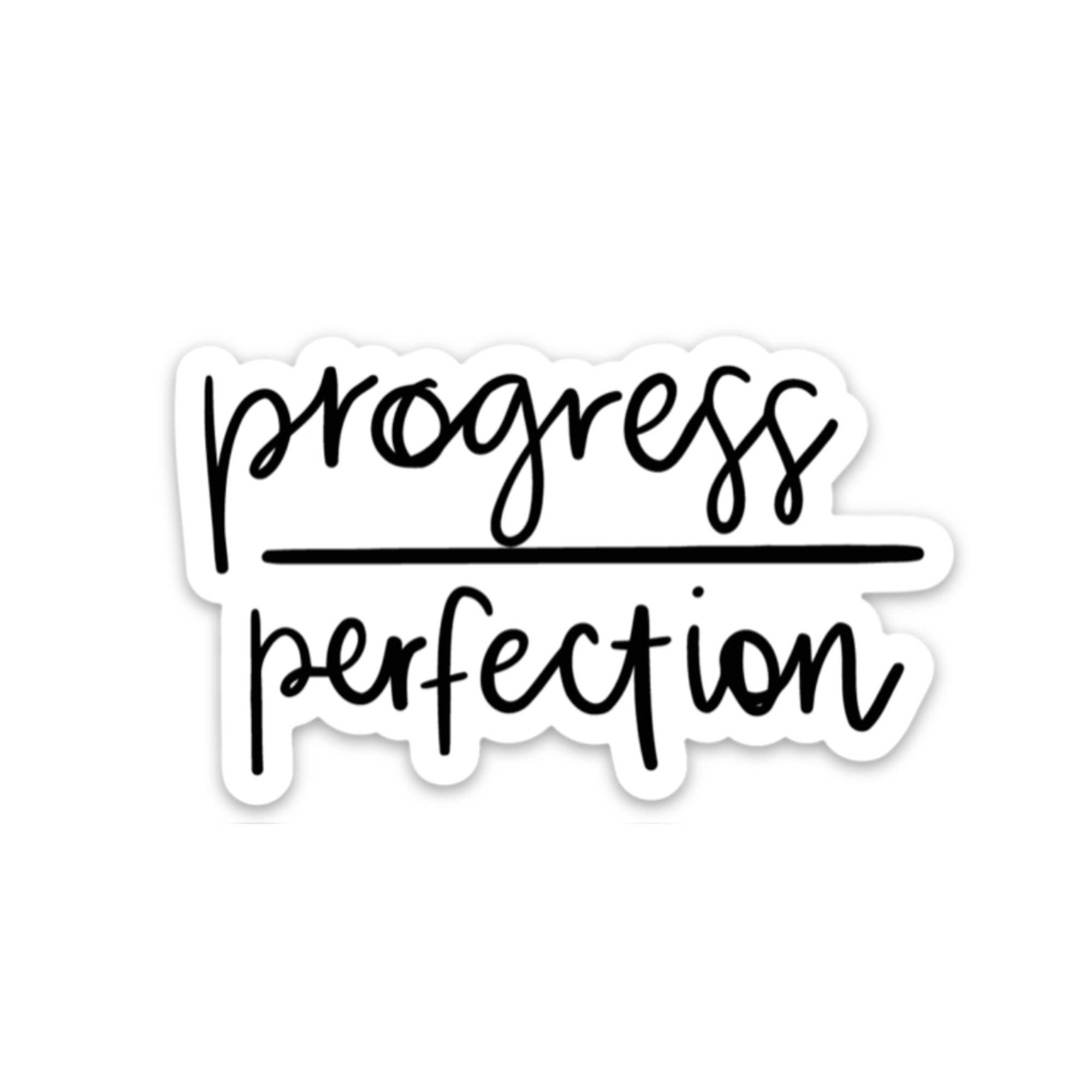 Progress over perfection | Waterproof stickers & decals-MODE-Couture-Boutique-Womens-Clothing