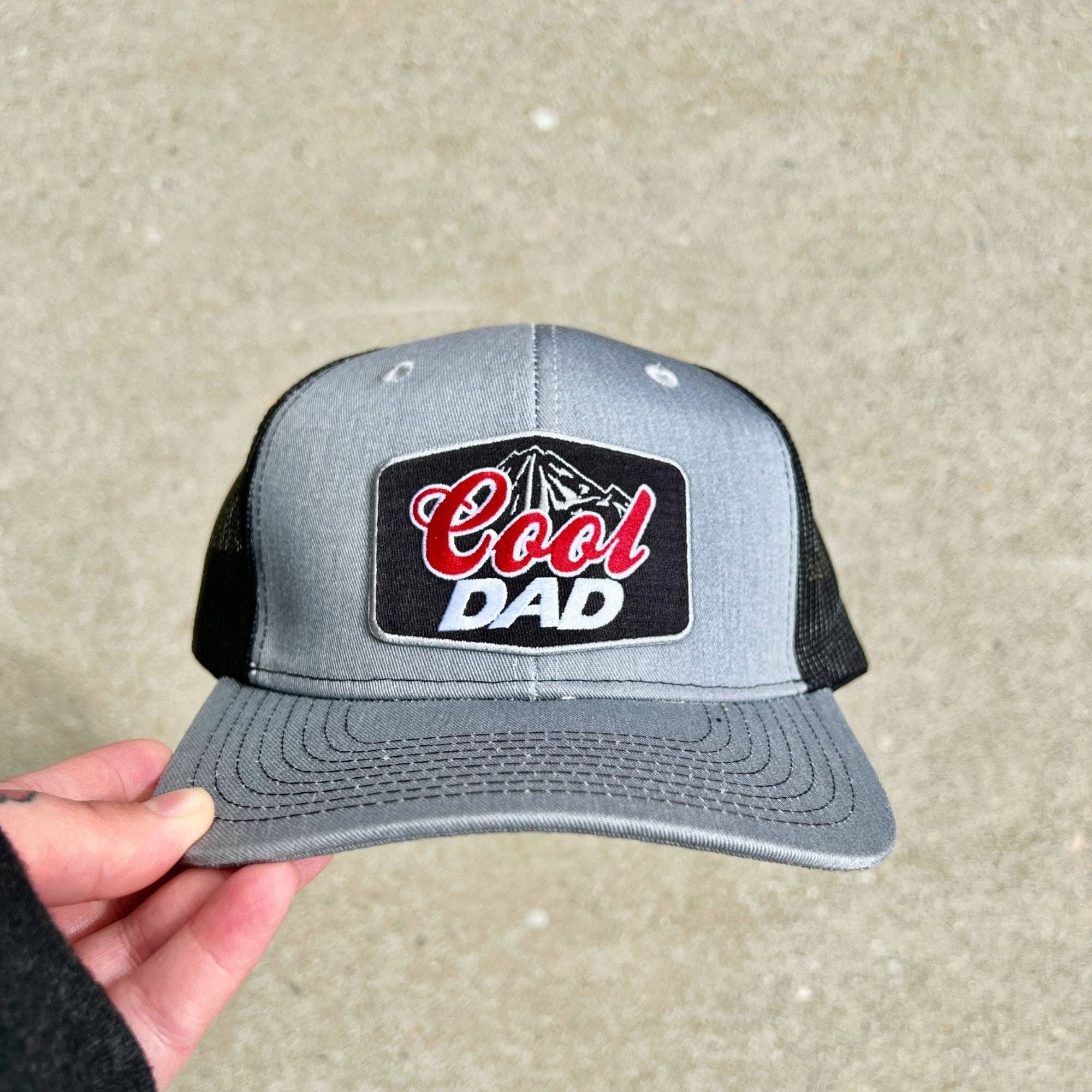 COOL DAD TRUCKER HAT ON GRAY-MODE-Couture-Boutique-Womens-Clothing