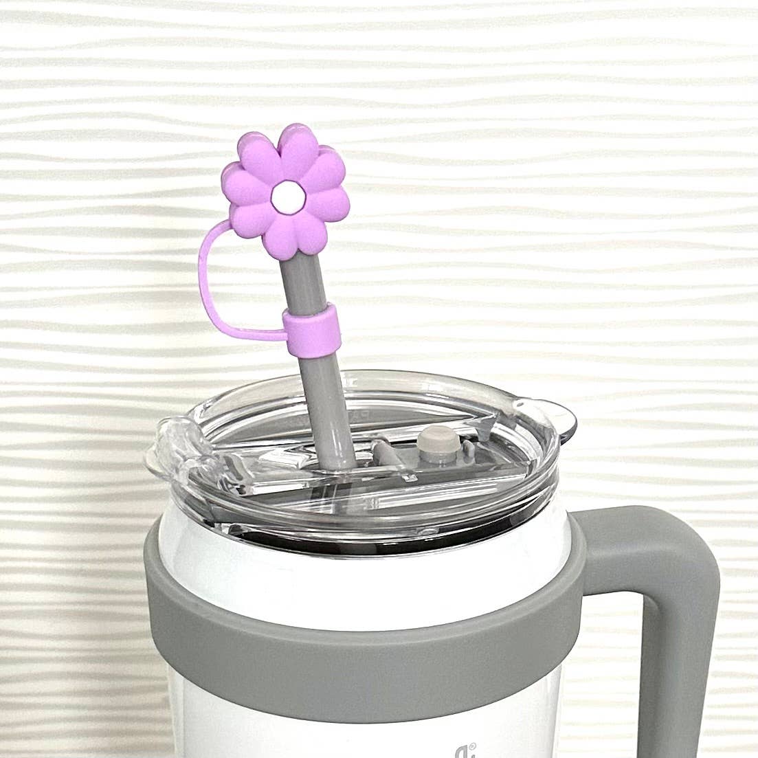 Silicone Stanley Tumbler Straw Cover Daisy 10mm-MODE-Couture-Boutique-Womens-Clothing