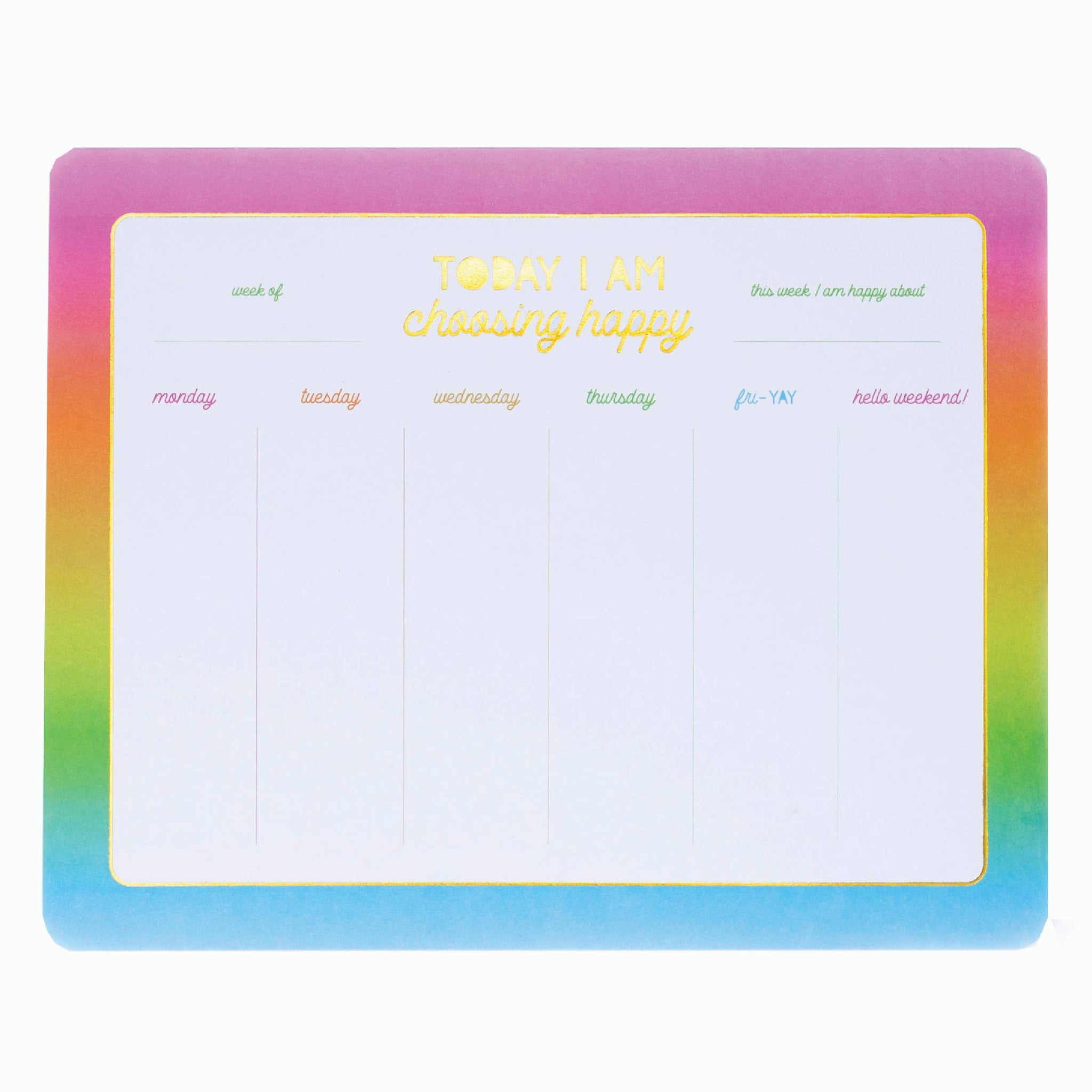 Choose Happy Weekly List Pad Planner-MODE-Couture-Boutique-Womens-Clothing