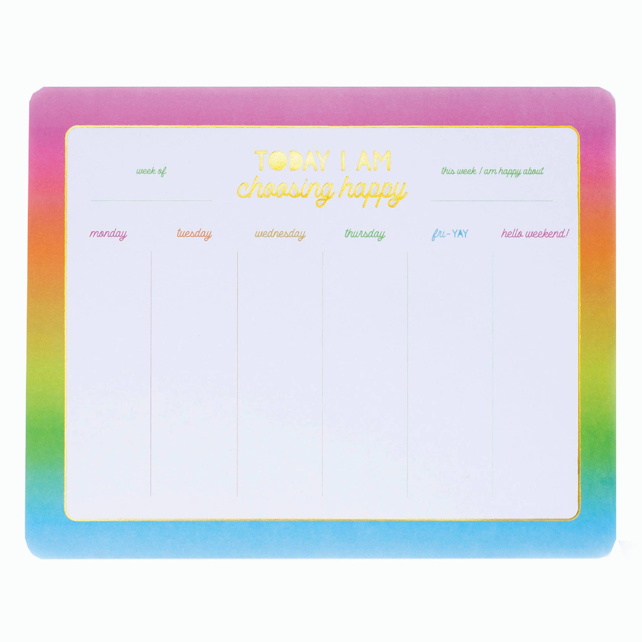 Choose Happy Weekly List Pad Planner-MODE-Couture-Boutique-Womens-Clothing