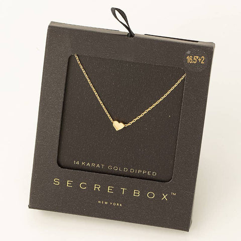 Secret Box Dainty Mini Heart Pendant Necklace-MODE-Couture-Boutique-Womens-Clothing