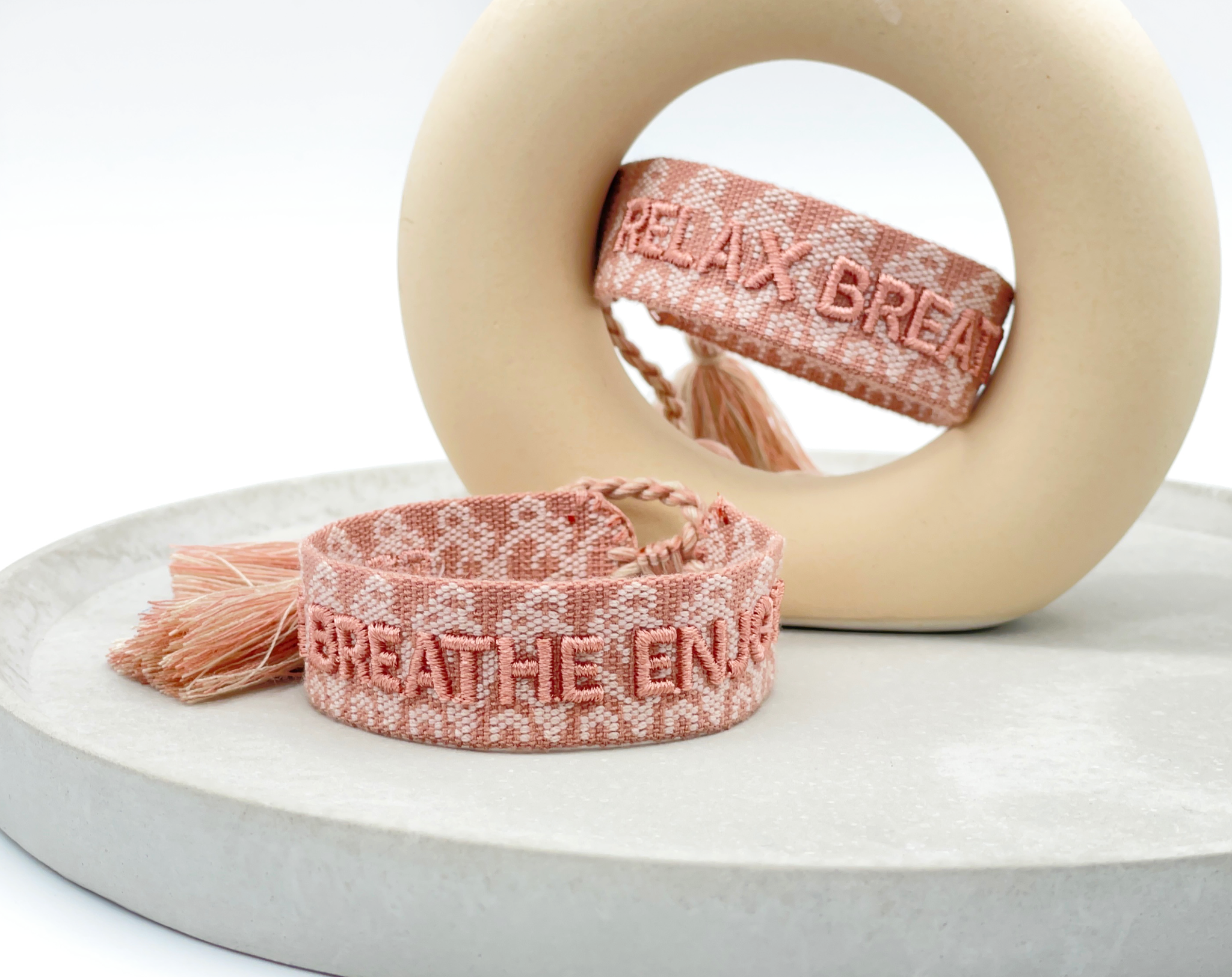 RELAX BREATHE ENJOY STATEMENT BRACELET-BRACELET-MODE-Couture-Boutique-Womens-Clothing