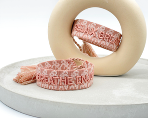 RELAX BREATHE ENJOY STATEMENT BRACELET-BRACELET-MODE-Couture-Boutique-Womens-Clothing