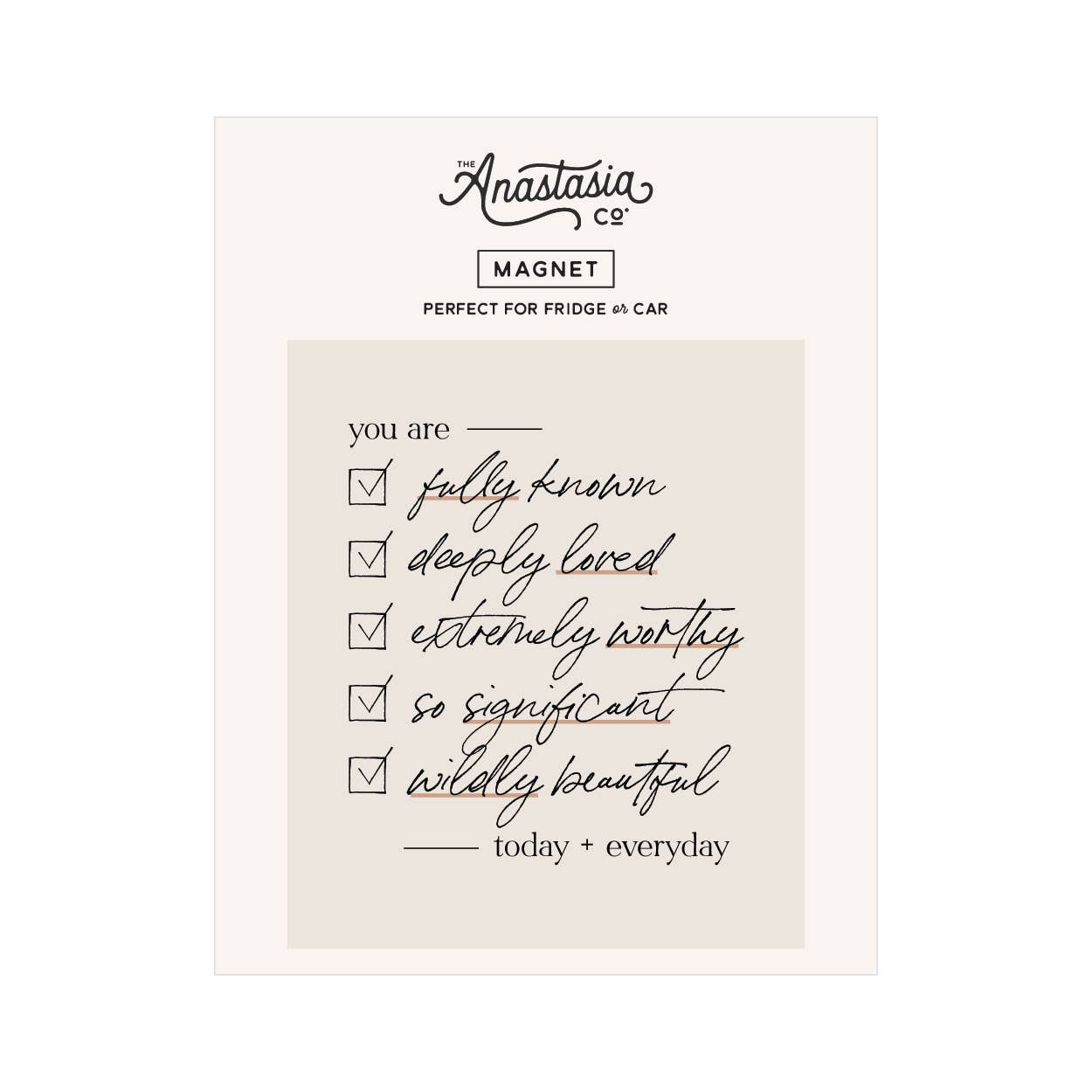 YOU ARE FULLY KNOWN CHECKLIST MAGNET-MODE-Couture-Boutique-Womens-Clothing