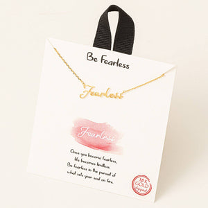 Handwritten Fearless Pendant Necklace-MODE-Couture-Boutique-Womens-Clothing